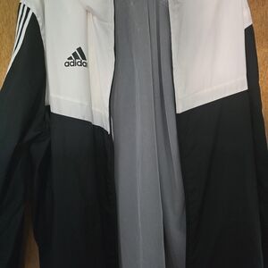 Adidas Men's Black and White Jacket